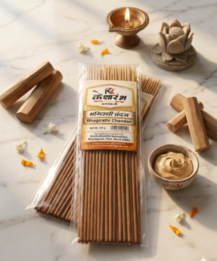 Bhagirathi Chandan Agarbatti – Premium Sandalwood Incense Sticks