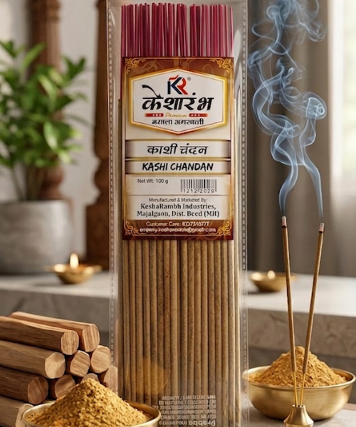 Kashichandan1 Kashi Chandan Masala Agarbatti – Pure Sandalwood Masala Incense for Divine Serenity - Image 1